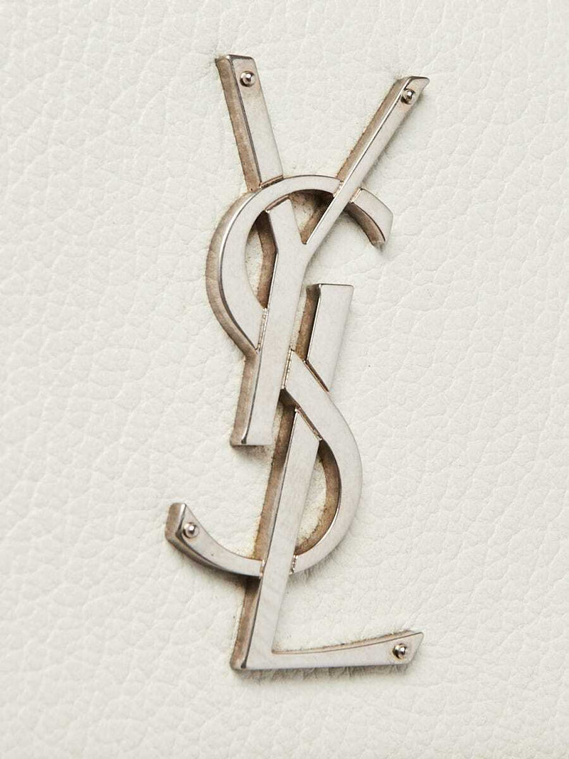 Yves Saint Laurent White Leather Medium