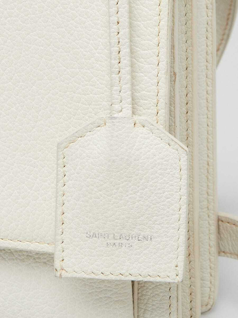 Yves Saint Laurent White Leather Medium