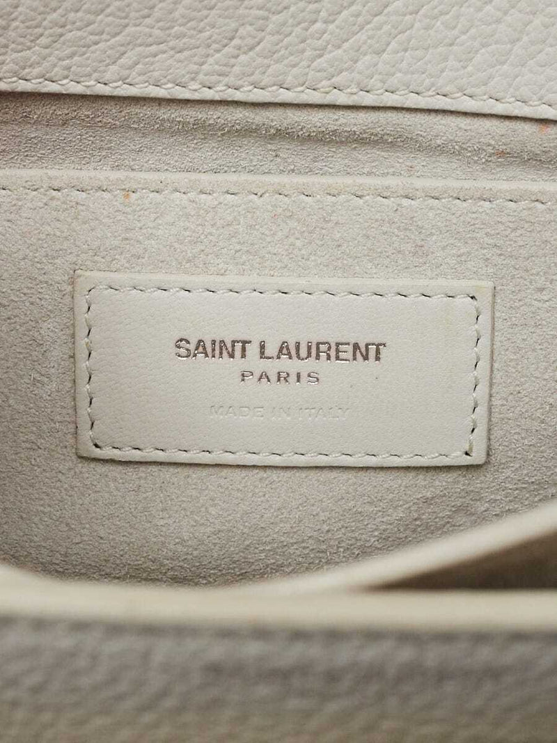 Yves Saint Laurent White Leather Medium