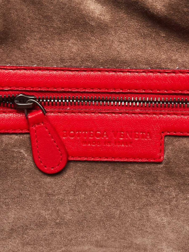 Bottega Veneta Red Intrecciato Woven