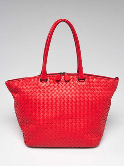 Bottega Veneta Red Intrecciato Woven