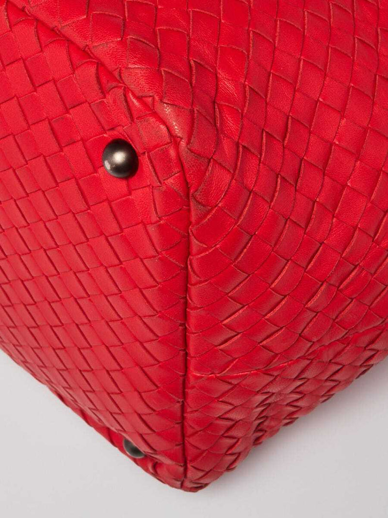 Bottega Veneta Red Intrecciato Woven