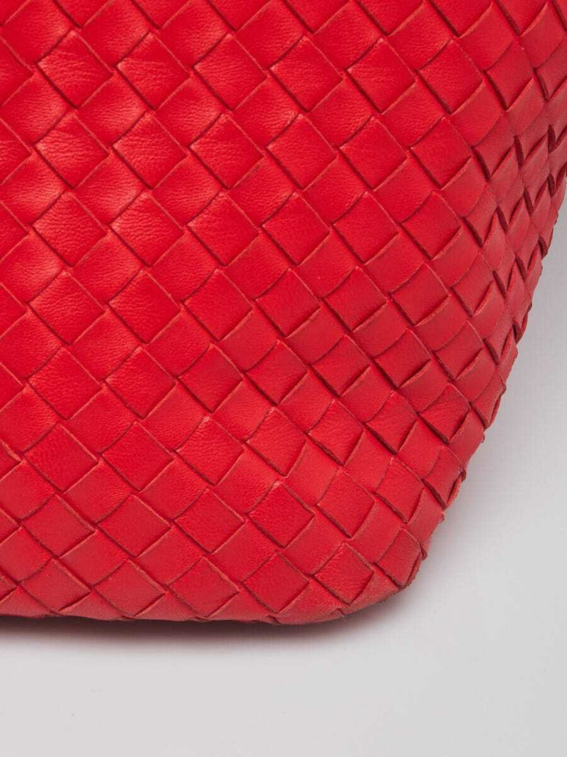 Bottega Veneta Red Intrecciato Woven