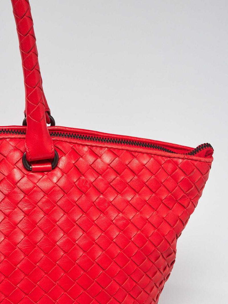 Bottega Veneta Red Intrecciato Woven