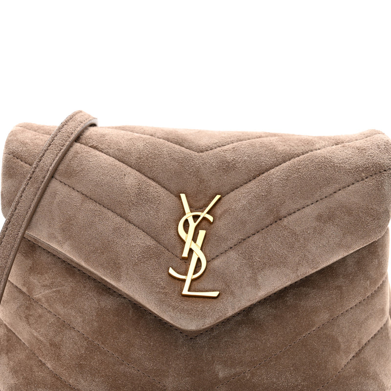 Saint Laurent Suede Toy Loulou Shoulder