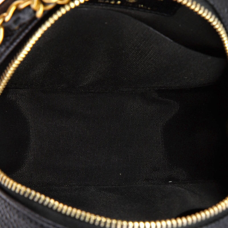 Chanel Filigree Round Clutch With Chain