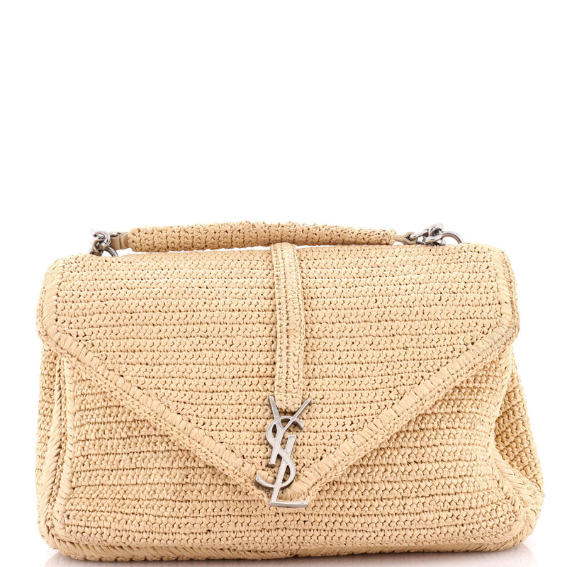 Saint Laurent Classic College Bag Raffia