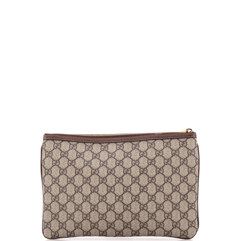 Gucci Ophidia Zip Pouch Gg Coated Canvas