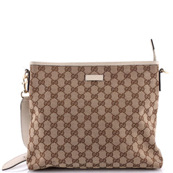 Gucci Flat Messenger Bag Gg Canvas