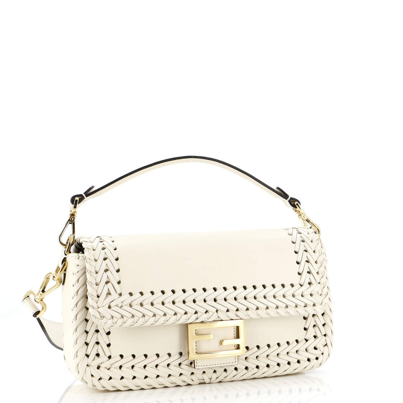 Fendi Baguette Nm Bag Leather With Woven