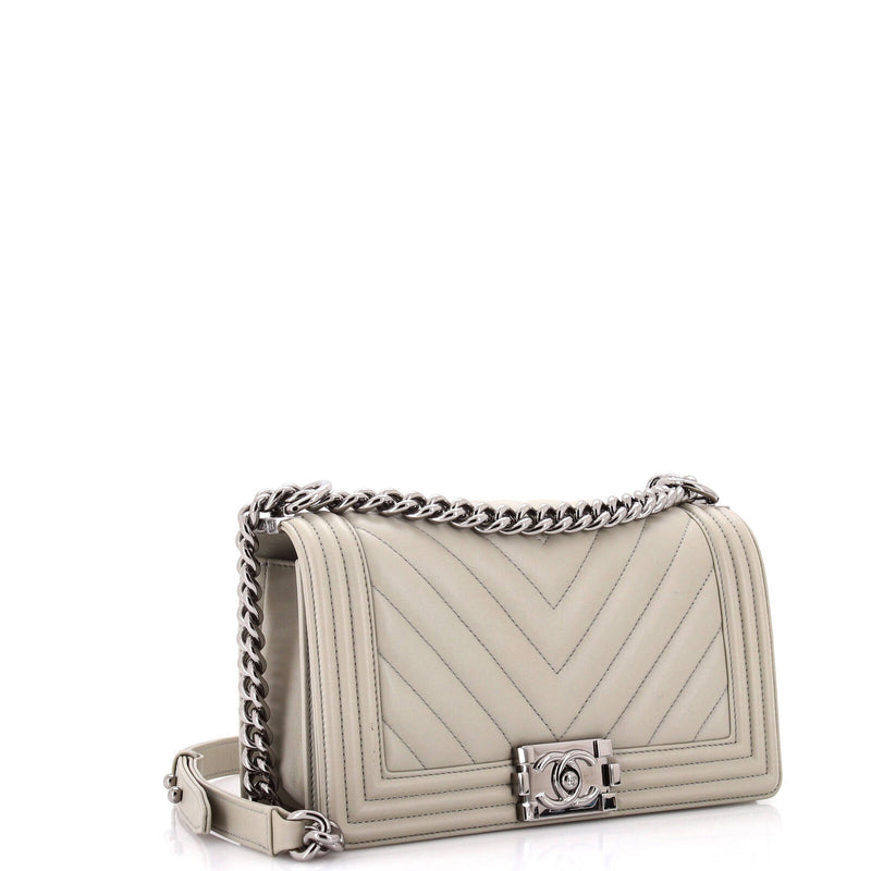 Chanel Boy Flap Bag Chevron Calfskin Old