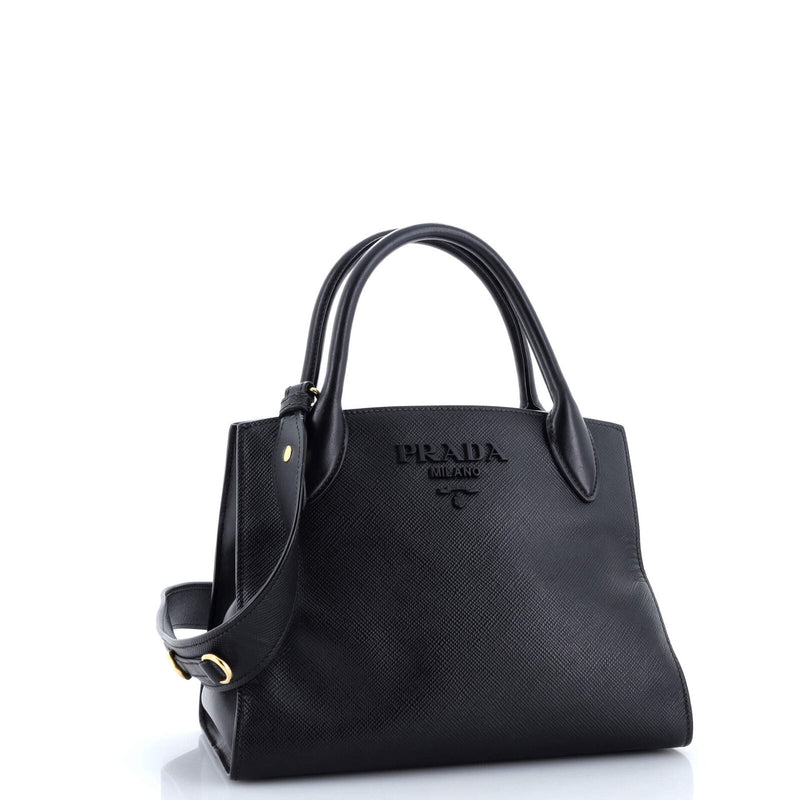 Prada Monochrome Tote Saffiano With City