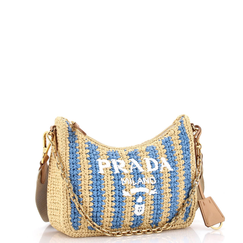 Prada Re-Edition Shoulder Bag Raffia