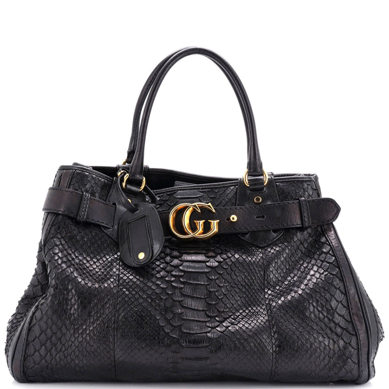 Gucci Gg Running Tote Python Large