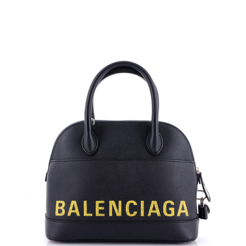 Balenciaga Logo Ville Bag Leather Small