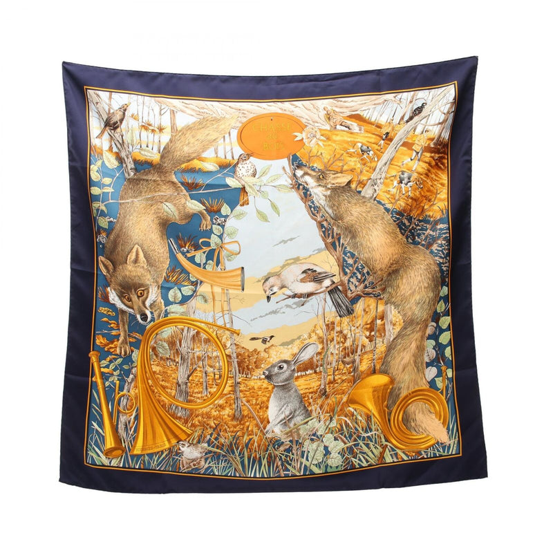 Hermes Carre90 Chasse Au Bois Scarf Silk