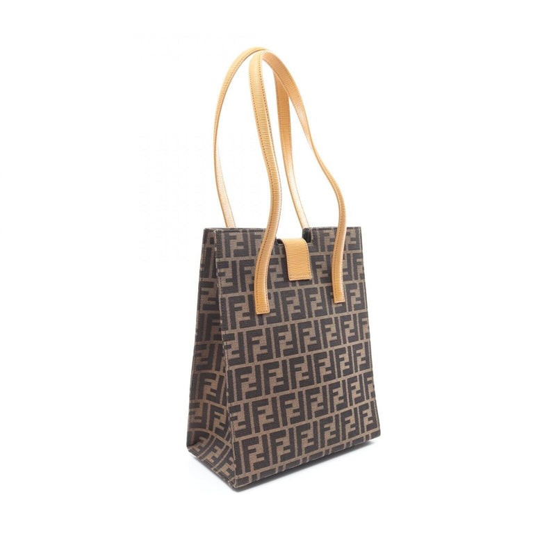 Fendi Zucca Tote Bag Canvas Leather