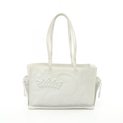 Loewe Tote Bag Leather Gray White