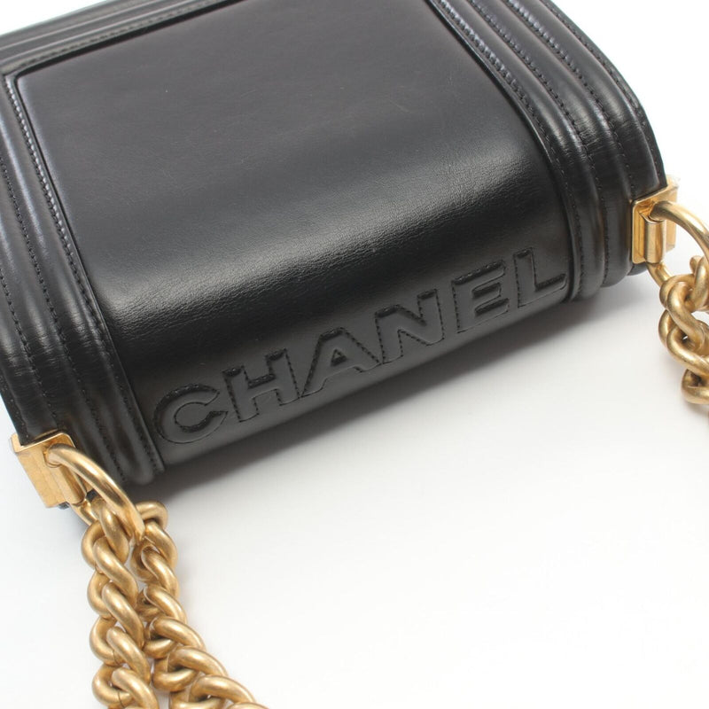 Chanel Cc Boy Chain Shoulder Bag Leather