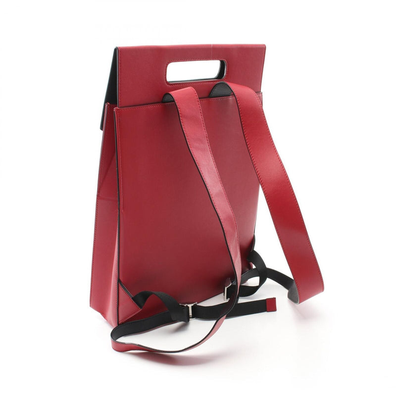 Fendi Roma Rucksack Backpack Leather Red