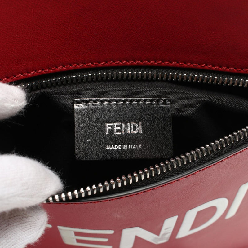 Fendi Roma Rucksack Backpack Leather Red