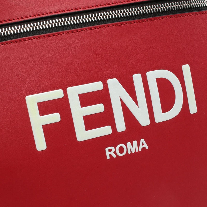 Fendi Roma Rucksack Backpack Leather Red