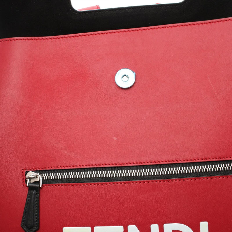 Fendi Roma Rucksack Backpack Leather Red