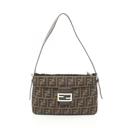 Fendi Zucca Shoulder Bag Canvas Leather