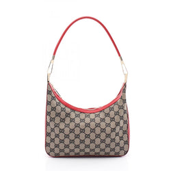 Gucci Gg Canvas Shoulder Bag Leather