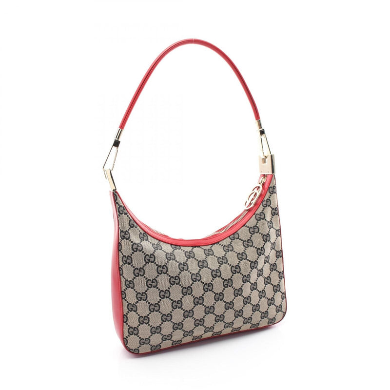 Gucci Gg Canvas Shoulder Bag Leather