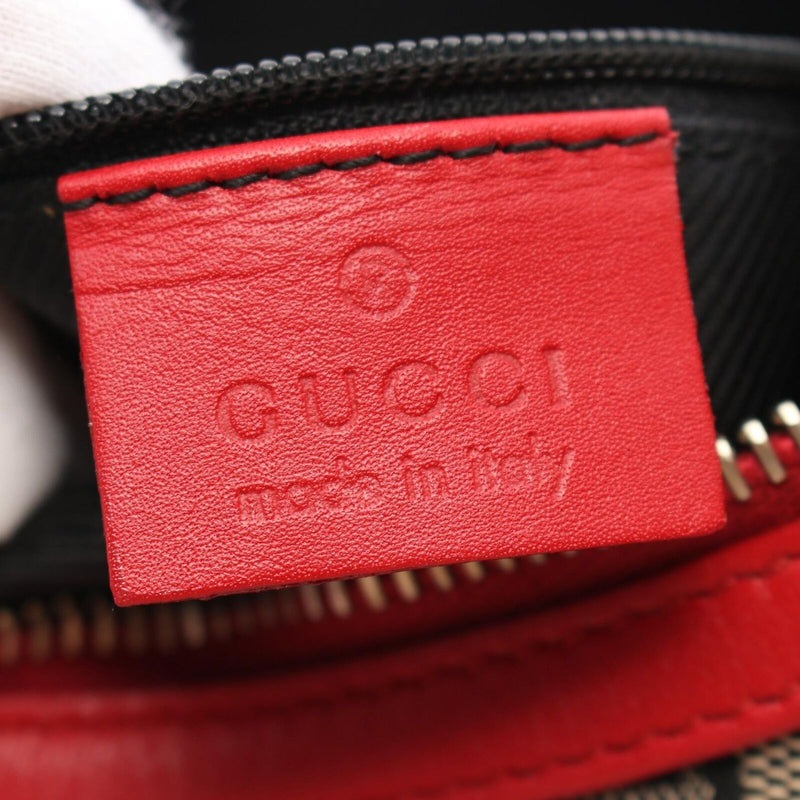 Gucci Gg Canvas Shoulder Bag Leather