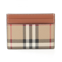 Burberry Check Card Holder Canvas