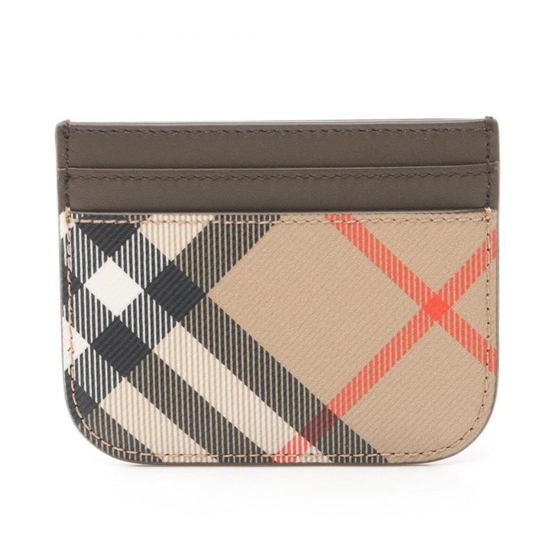 Burberry Check Card Holder Canvas