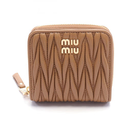 Miu Matelasse 1 Bi-Fold Zip Wallet