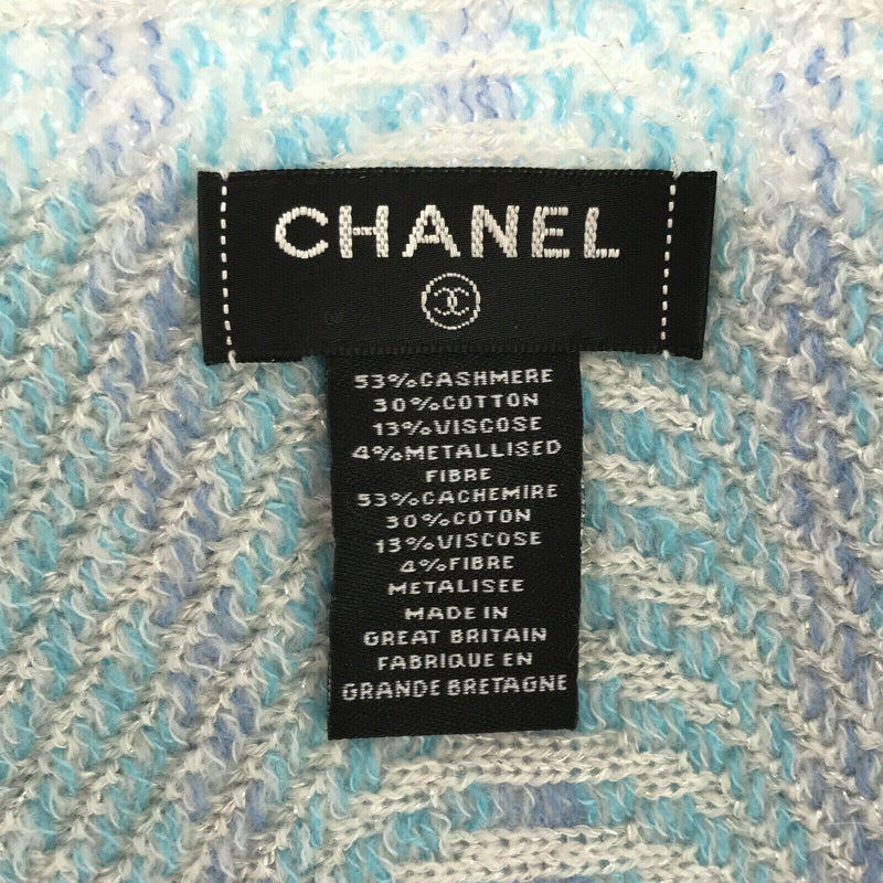 Chanel Knit Stole Scarf Wrap Cashmere