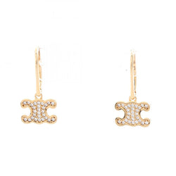 Celine Triomphe Pierced Earrings Gold