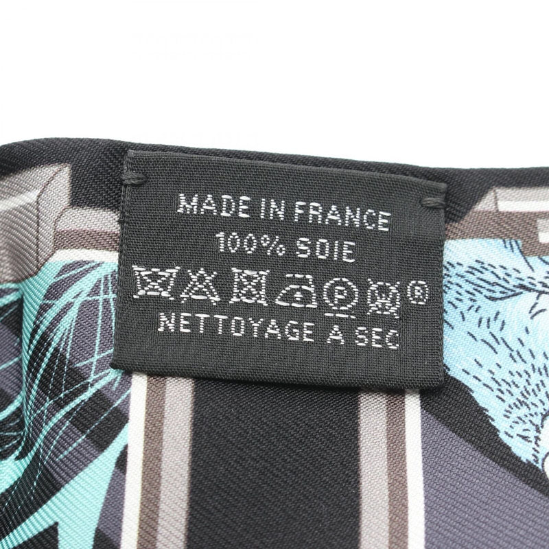 Hermes Twilly Story Scarf Silk Black