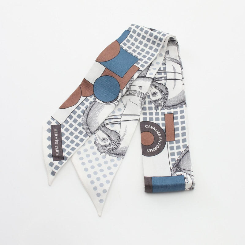 Hermes Twilly Cavalier En Formes Scarf