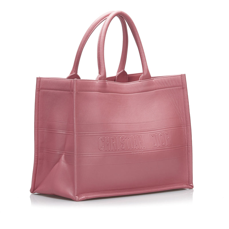 Dior Medium Embossed Book Tote Pink