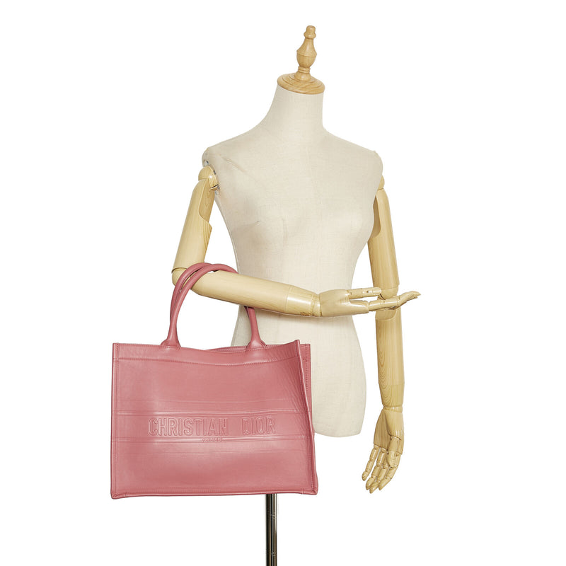 Dior Medium Embossed Book Tote Pink