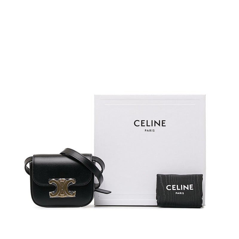 Celine Mini Triomphe Black Calf