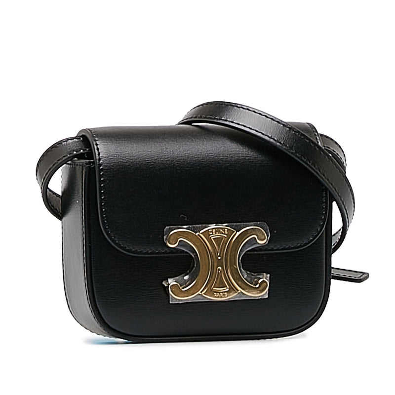 Celine Mini Triomphe Black Calf