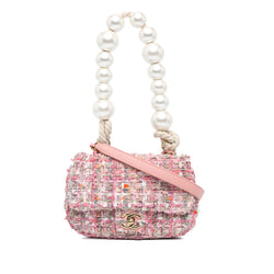 Chanel Mini Pearl Handle Flap Pink