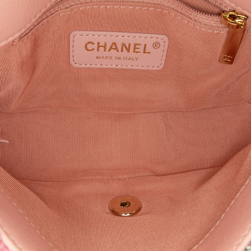 Chanel Mini Pearl Handle Flap Pink