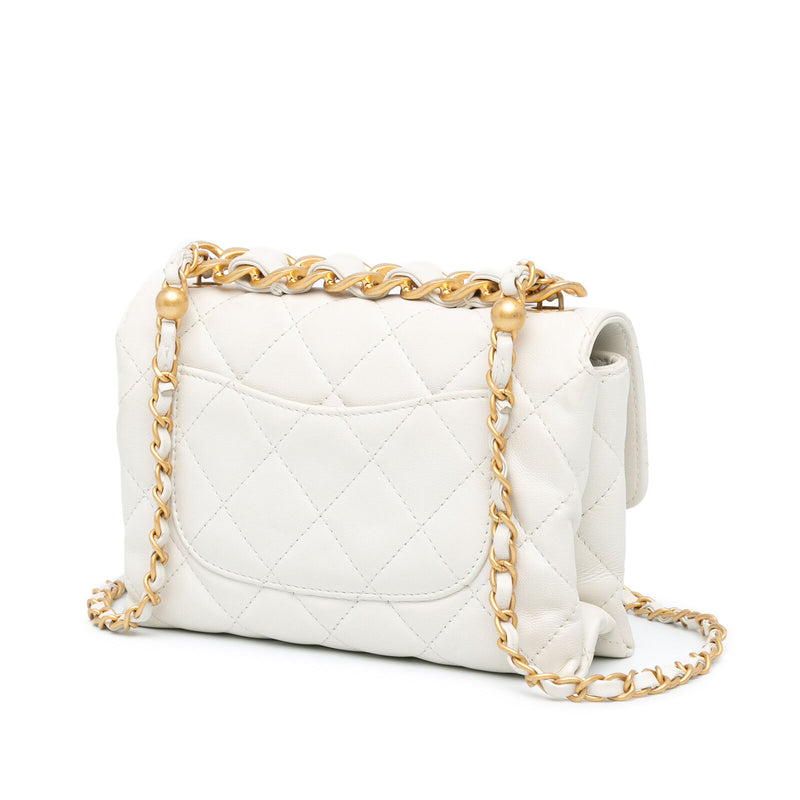 Chanel Cc Quilted Lambskin Flap