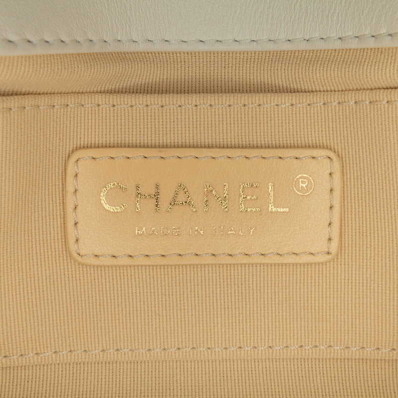 Chanel Cc Quilted Lambskin Flap