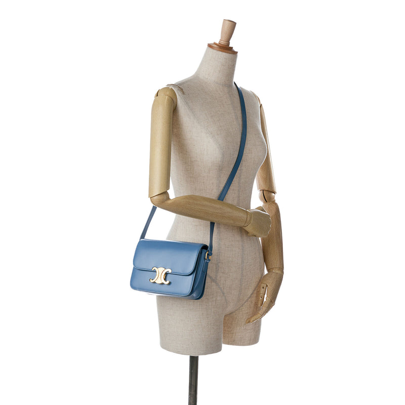 Celine Teen Triomphe Crossbody Blue