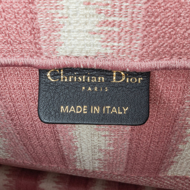 Dior Large Striped Book Tote Pink