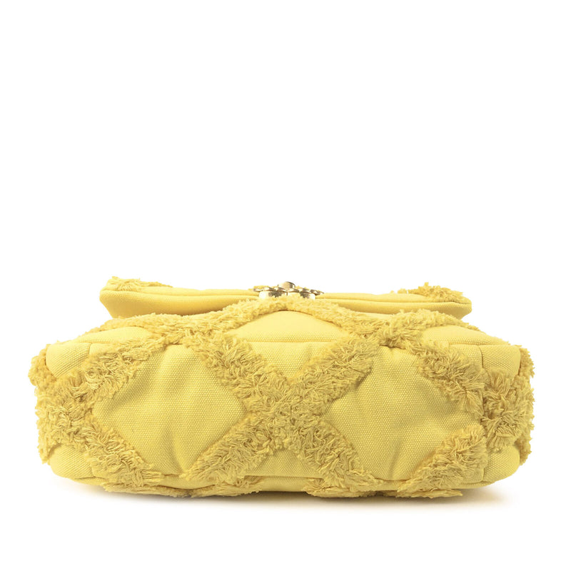 Chanel Medium 19 Flap Yellow Canvas