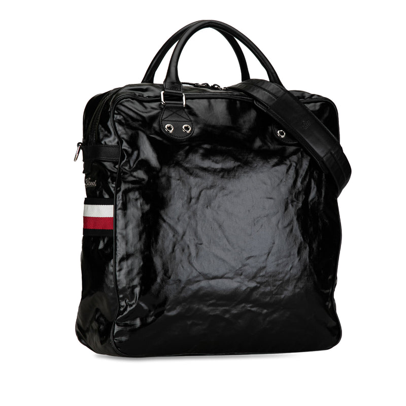 Gucci Web Black Coated Canvas